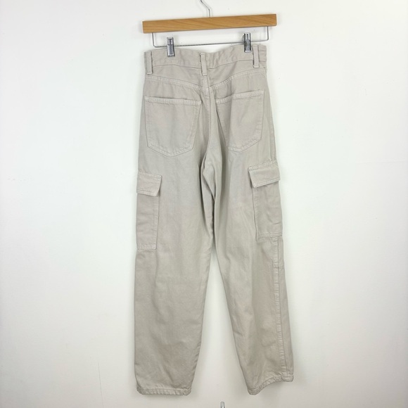 Bershka Tan Cargo Pants Relaxed Fit - Picture 2 of 3